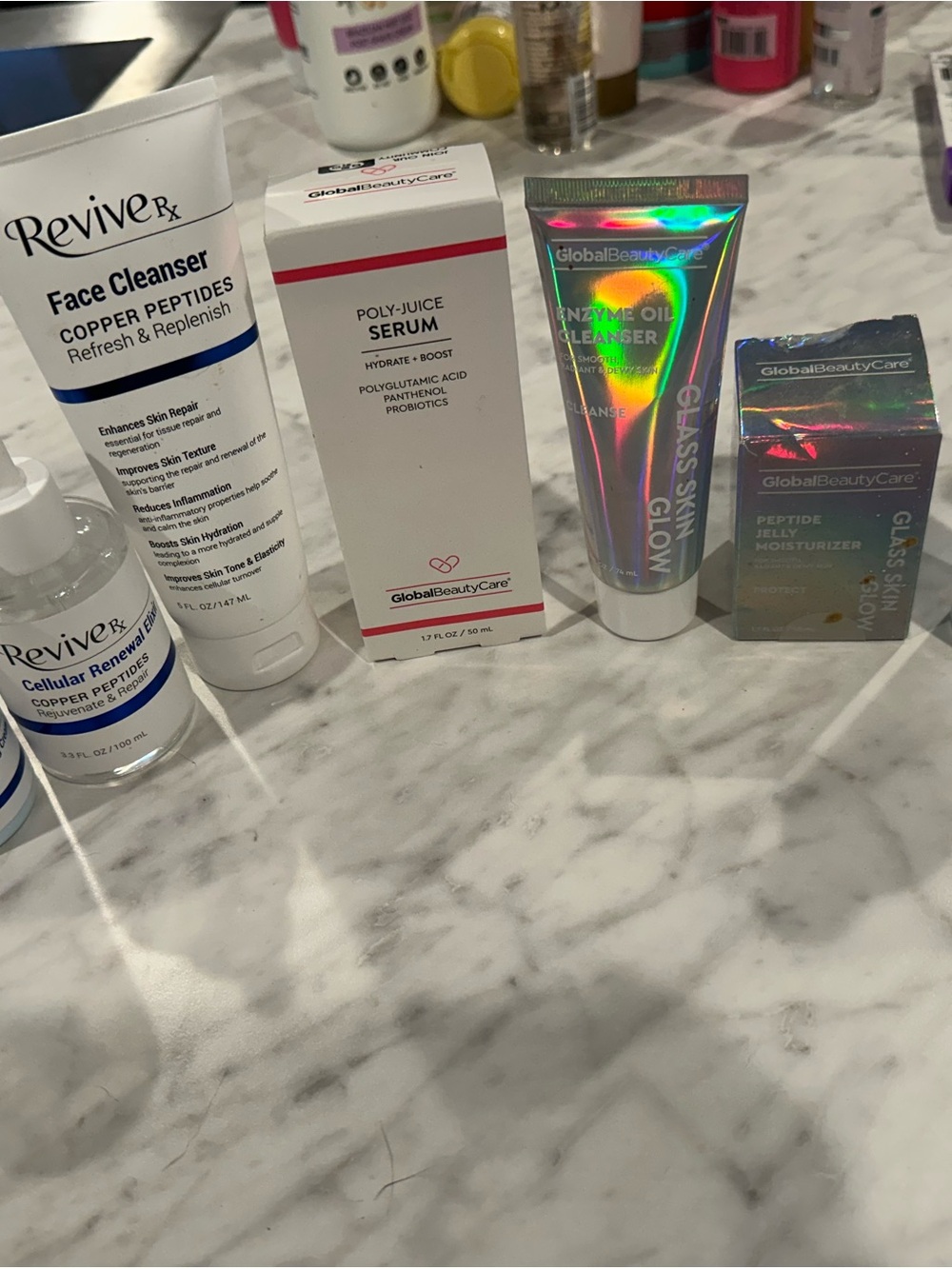 Bundle of face washes and moisturizers/toners